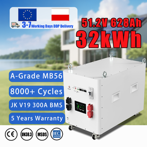 Batterie solaire UPS haute capacité 32 kWh 48 V 628 Ah MB56 JK V19 BMS avec système de gestion de l'énergie (BMS) intelligent et armoire modulaire de gestion thermique - Product Image 1