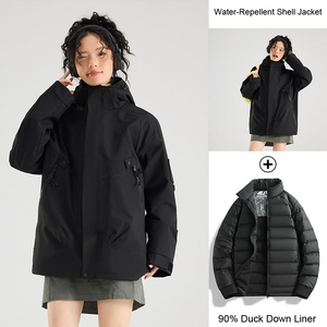 Custom 3 In 1 Waterproof <b>Jacket</b> Detachable Fleece Liner Windproof Outdoor Hiking Camping Travel Winter <b>Jacket</b> - Product Image 2