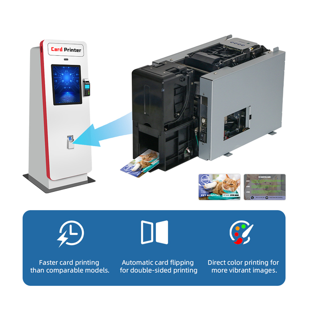 MASUNG MS-S22 Embedded Dual-sided PVC Card Printer for ID Card Student Card Event Badge Printing Customized Kiosk Solution