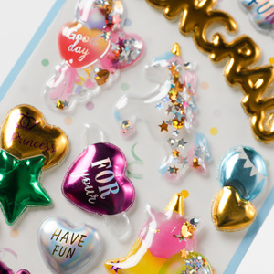 สติกเกอร์ 3 มิติ เงา รุ่น 76 สำหรับเด็ก ตกแต่งแบบสร้างสรรค์ ลายทรายเคลื่อนไหว สำหรับงานวันเกิด การ์ดอวยพร - Product Image 4