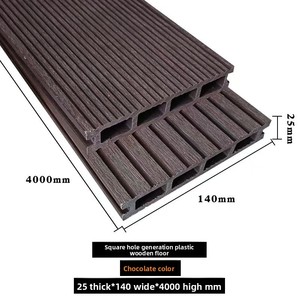 Revêtement de sol en plastique, bois massif, <span class=keywords><strong>terrasse</strong></span>, cour <span class=keywords><strong>extérieure</strong></span> écologique Design moderne Imperméable Anti-Corrosion Antidérapant pour jardins - Product Image 4