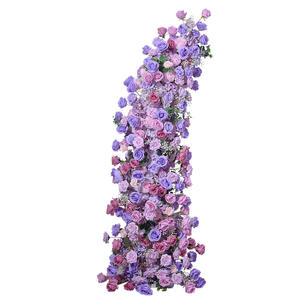 Decoración de Flores Artificiales Estilo Cuerno de Toro, Color Violeta Púrpura CY, para Propuesta de Matrimonio, Boda, Modelo 205 - Product Image 5