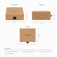 Boîte à tiroir en carton ondulé kraft mat écologique personnalisée pour l'emballage et l'expédition de bijoux