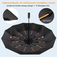 Parapluie personnalisé 12 baleines ouverture/fermeture automatique coupe-vent imperméable promotionnel professionnel vente en gros fabricant chinois