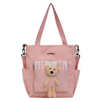 2025 unisexe sac à bandoulière grande capacité Durable Polyester lettre broderie sangle unique ouvert petit mignon mode femmes enfants
