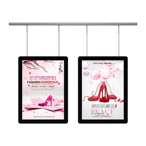 Rectangle Backlit Magnetic Advertising Display Digital Window Hanging A2 A3 A4 Light Box Photo Frame With Led