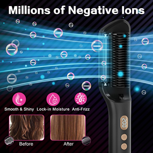 แปรงยืดผมไฟฟ้า เซรามิค ปรับอุณหภูมิได้ 30W KD-389 ดูแลเส้นผมด้วยประจุลบ - Product Image 5