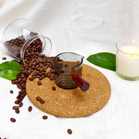 Mini-tasses à mesurer écologiques de 75 ml en verre borosilicate avec bec verseur ergonomique et poignée en bois pour la maison – Vente en gros directe usine