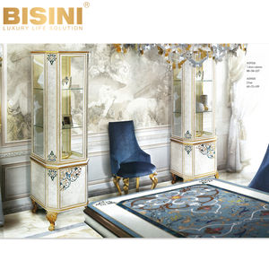 Nuevo Mueble para Vinos Estilo Villa Italiana BISINI, Madera Maciza Tallada, Incrustaciones de Parquet con Conchas Exquisitas, 2 Puertas, Vitrina - Product Image 5