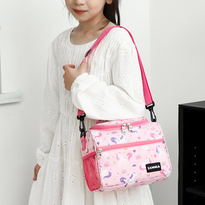 Tas Makan Siang Terisolasi Portabel Motif Kartun Fashion Terbaru untuk Wanita Pria, Tas Selempang Bahu untuk Pelajar Anak-anak, Tas Pendingin Piknik - Product Image 4