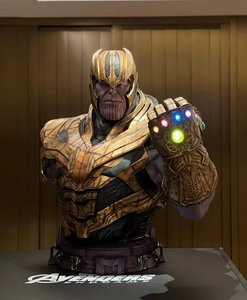 Figura de acción de <span class=keywords><strong>Thanos</strong></span> de tamaño real en resina, escultura de personaje de película de <span class=keywords><strong>Marvel</strong></span>, busto de <span class=keywords><strong>Thanos</strong></span> en resina para decoración, ¡en oferta! - Product Image 4