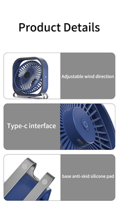 强风90度可调角度电动空气冷却风扇方桌家用办公室桌面塑料制成 - Product Image 4
