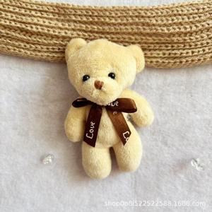 Porte-clés lumineux en peluche ours à nœud papillon, en coton PP doux et écologique, ours en une seule pièce, cadeau bouquet avec papier - Product Image 5