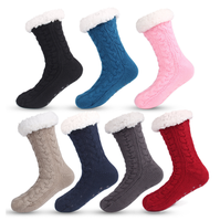 Chaussettes d'hiver Yili Christmas Crew, épaisses, luxueuses, respirantes, confortables, chaudes, antidérapantes, unisexes, pour femmes.