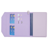Portefeuille de voyage multifonctionnel premium anti-RFID pour passeport et cartes, avec compartiment pour billets de voyage et fermeture magnétique, en stock et prêt à être expédié