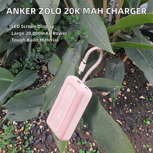Anker Zolo 20 000 mAh 30 W, batterie externe haute vitesse avec écran LED, chargeur portable, câble USB-C intégré, port 1C1A, compatible iPhone - Product Image 2