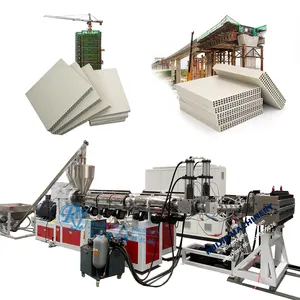 RUIJIE high efficiency PP plastic hollow construction board extrusion machine production line for construction building