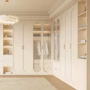 Organiseurs de placard extensibles et réglables de luxe, en bois de teck, meubles de chambre à coucher, systèmes d'armoires, durables - Product Image 2