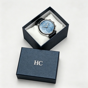 Wholesale Watch <b>Box</b> Lid and Base Two Piece Rigid Cardboard <b>Box</b> for Wristwatch Custom Logo Bulk Watch Packaging Supplier - Product Image 1