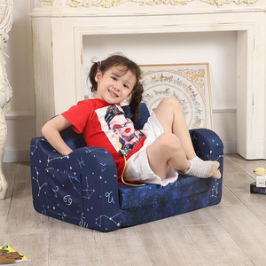 <b>Kids</b> <b>Sofa</b> Cushion Foldable High-Density Foam Seat For Children Girl Modern Design Star Pattern 3 Years And Above - Product Image 4