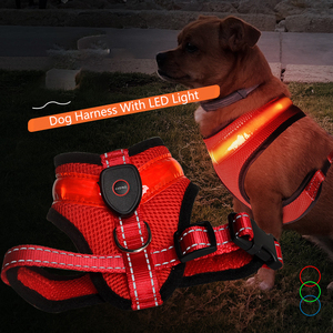 Rarewe High-end regolabile sport nuovo stile speciale imbracatura per <span class=keywords><strong>cani</strong></span> riflettente con LED morbido cane imbracatura Comfort per il cane - Product Image 3