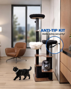 63" Heavy Duty <b>Cat</b> <b>Tree</b> for Indoor <b>Cats</b>, Sturdy <b>Cat</b> Tower for <b>Large</b> <b>Cats</b> with Scratching Post, Plush Top Perch, <b>Cat</b> Condo - Product Image 4