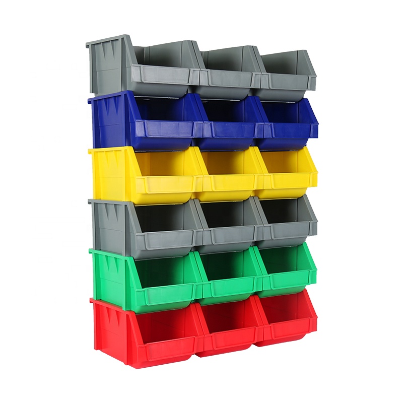 Stackable Industrial Plastic Storage Bins for Warehouse