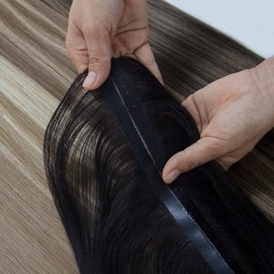 Extensions de cheveux humains russes vierges 100% naturels, de qualité supérieure, <span class=keywords><strong>XO</strong></span> Invisible Machine Double Weft Skin Weft Butterfly Weft avec trous - Product Image 2