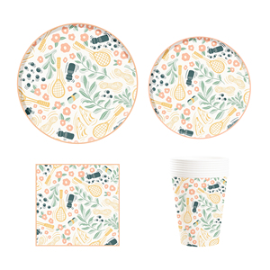 Juego de Platos de Papel con Diseño de Tenis DAMAI, Vajilla para Fiestas, Plato de Papel Desechable Estilo Tenis, Artículos para Fiestas Deportivas y Festividades - Product Image 1