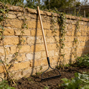 <span class=keywords><strong>Grattoir</strong></span> à gazon portatif, outil de déchaussement du sol pour <span class=keywords><strong>potager</strong></span>, avec manche en bois, type râteau - Product Image 5