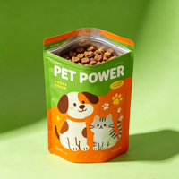 Sachet refermable personnalisé imprimé pour aliments pour animaux de compagnie, pochette à fermeture éclair en plastique pour croquettes pour chiens, emballage de fabricant en gros