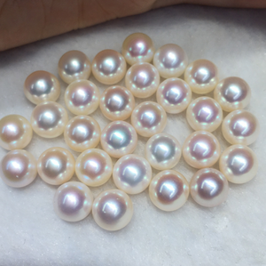 7-7.5mm עגול חצי נקדח חור AAA למעלה איכות טבעי אמיתי יפני Akoya מלוחים ים מים פרל loose פנינים סיטונאי - Product Image 4