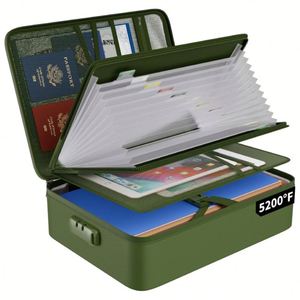 Nouvel Organisateur de Bureau OEM Multi-Poches, Sac de Rangement Sûr pour Documents A4, Pliable, Ignifuge et Étanche, Accessoires de Classement - Product Image 1