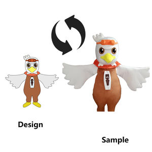 베스트 셀러 거대한 만화 동물 올빼미 독수리 마스코트 의상 사용자 정의 성인 코스프레 빅 블루 버드 마스코트 의상 - Product Image 4