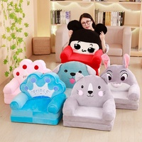 Venta al por mayor, mini Silla de bebé con dibujos de animales, asiento perezoso, taburete, regalo de cumpleaños, silla de sofá plegable