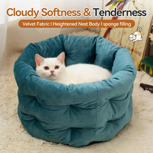 ที่นอนสัตว์เลี้ยงสำหรับฤดูหนาว <span class=keywords><strong>ผ้า</strong></span>กำมะหยี่เนื้อนุ่ม รูปทรงกระบอก <span class=keywords><strong>อบ</strong></span>อุ่น สบาย สำหรับแมวและสุนัข - Product Image 4