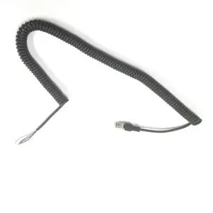 High Quality Spiral Power Cords Retractable Power Cable Wire Stripping For Hair Straightener
