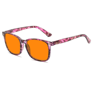 <span class=keywords><strong>Lunettes</strong></span> de vue carrées à imprimé floral, verres rouge, jaune, orange, anti-lumière bleue, vision nocturne, avec charnière à ressort, pour la vente en gros - Product Image 6