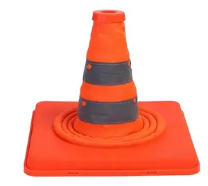 Safety traffic cone high spring collapsible reflective cn yellow red black white orange youchao traffic