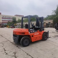 Chariot élévateur diesel d'occasion Heli CPCD70 7 tonnes, mât 2 m, 3 m, 4,5 m, 5 m avec déplaceur latéral et positionneur de fourches pour entrepôt, stock disponible
