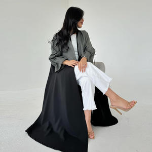 Venta caliente túnica musulmana de Oriente Medio costura puños de moda cordón Abaya Dubai túnica de Turquía - Product Image 1