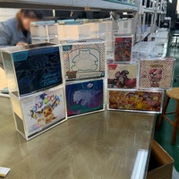 Caja de Acrílico Transparente de 5 mm para Cartas Pokémon TCG, Caja de Almacenamiento Magnética Antirrobo Preensamblada para Cartas Pokémon TCG