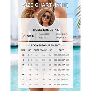 Traje de baño tankini de cintura alta para mujer, dos piezas, top con volantes y lazo en la espalda, con braga de control de abdomen, cuello halter, licra y nailon. - Product Image 6