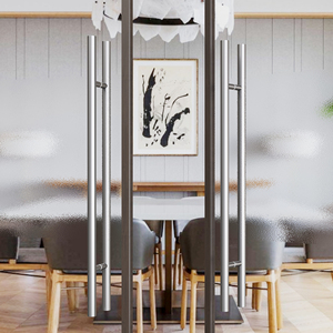 Poignée de <span class=keywords><strong>porte</strong></span> en verre pour entrée de bureau, ronde, carrée, longue, en acier inoxydable, moderne, pour <span class=keywords><strong>porte</strong></span> d'entrée en verre ou en <span class=keywords><strong>bois</strong></span>, grande poignée de <span class=keywords><strong>porte</strong></span> - Product Image 2