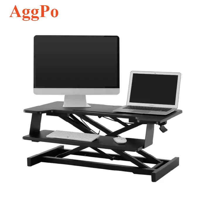 Convertisseur de siège et de bureau pliable, avec plateau de clavier rétractable, pour Table debout réglable en hauteur