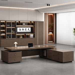 مكتب مدير تنفيذي كبير من مصنع قوانغدونغ بتصميم جديد من خشب إم دي إف للأثاث المكتبي والمنزلي - Product Image 2
