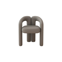 Chaise d'appoint moderne rembourrée, style crème, chaise de salle à manger design avec dossier pour salle de maquillage, chambre à coucher, salon