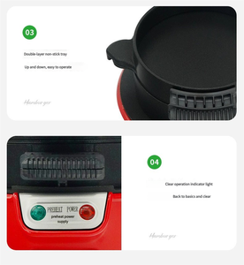 Appareil électrique portable 3-en-1 multifonctionnel 2026Factory : Grille-pain, sandwichier et appareil à hamburgers de haute qualité avec revêtement antiadhésif pour usage domestique – Vente chaude - Product Image 3