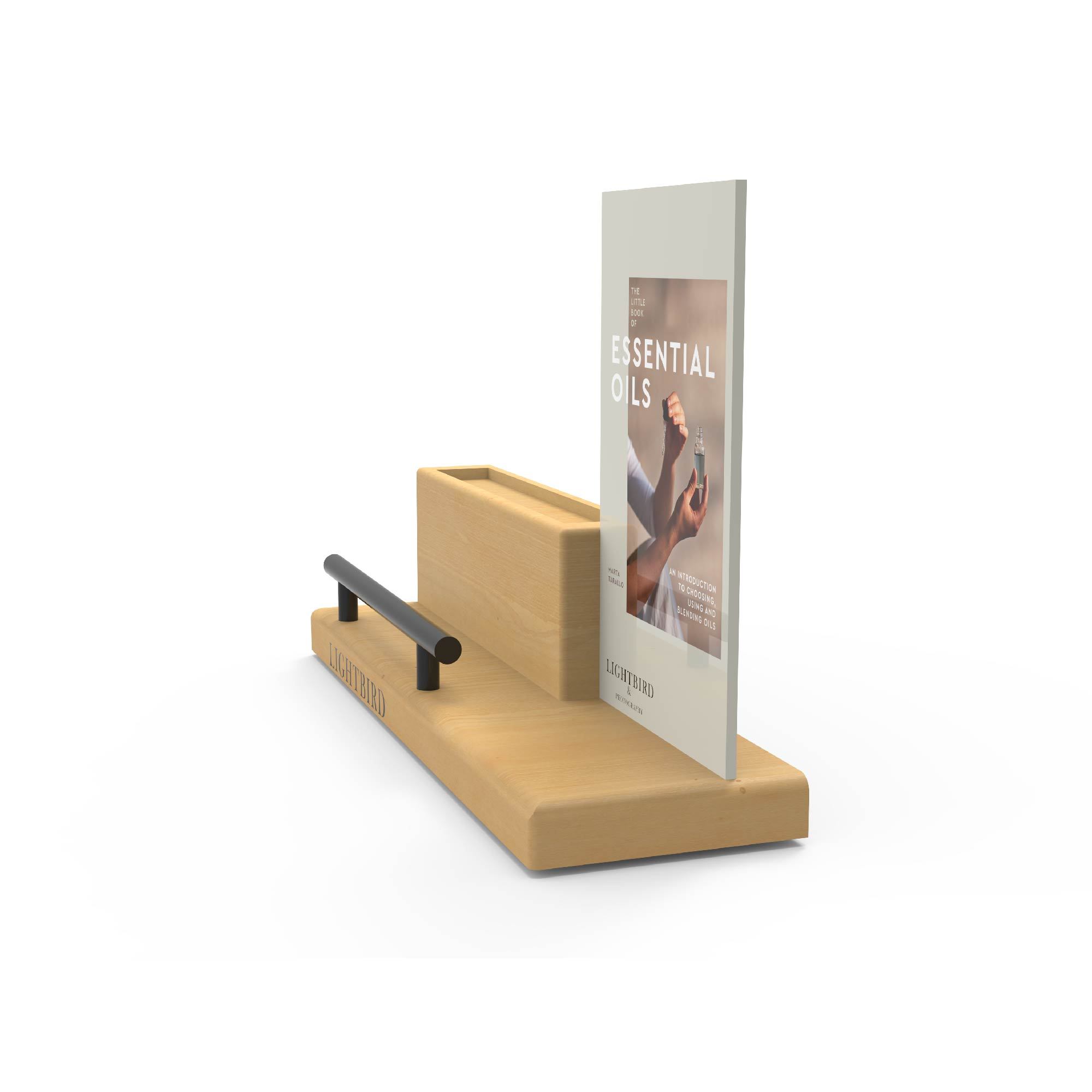 Hot Selling Custom Wooden Essential Oil Perfume Display Stand Storage Holder Stand Natural — view 2
