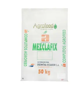 Mexico import Leverancier 45 kg 50 kg BOPP met print pp geweven diervoeder tas voor hond fishmeal varken